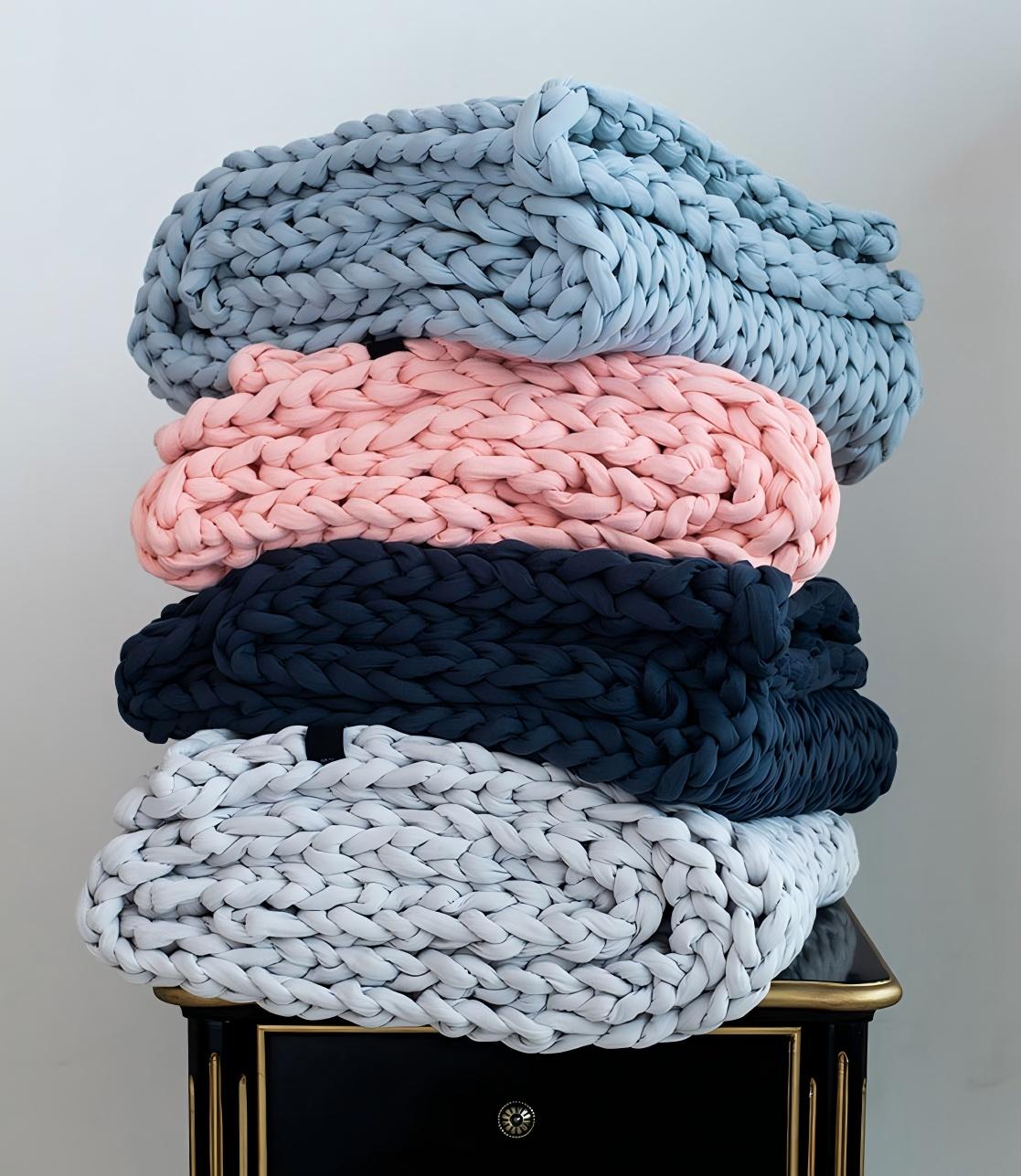 Hand Knitted Weighted Blanket
