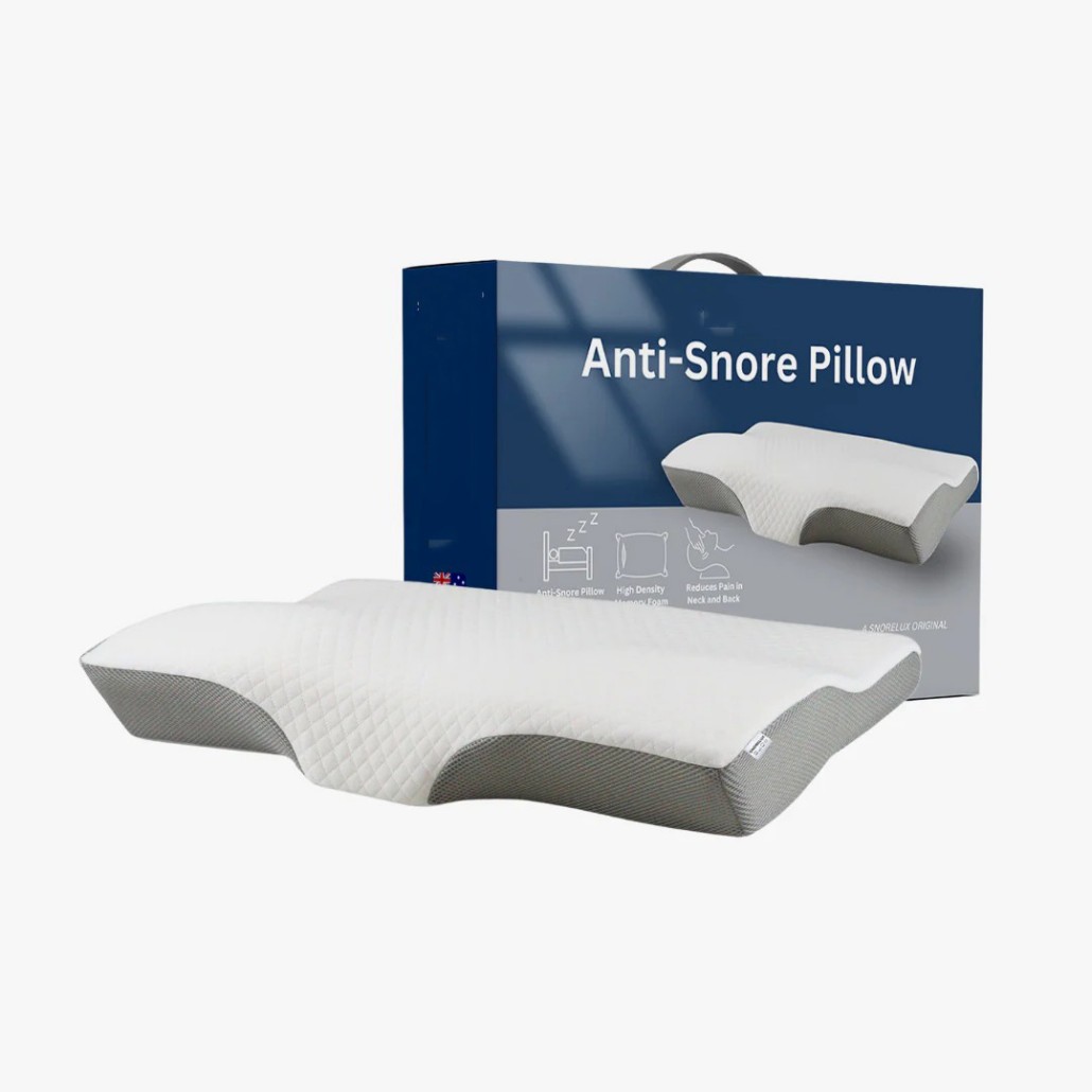 Ergonomic memory foam anti-snore pillow