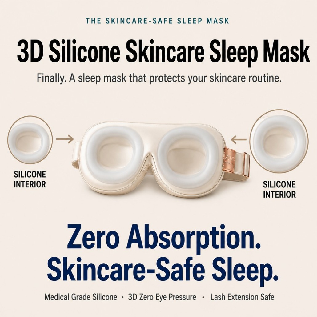 Own the Skincare-Safe Sleep Category — Zero Absorption Silk Sleep Mask