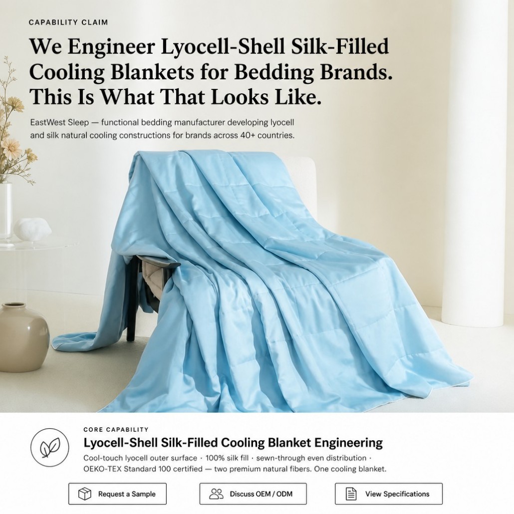 silk filled cooling blanket