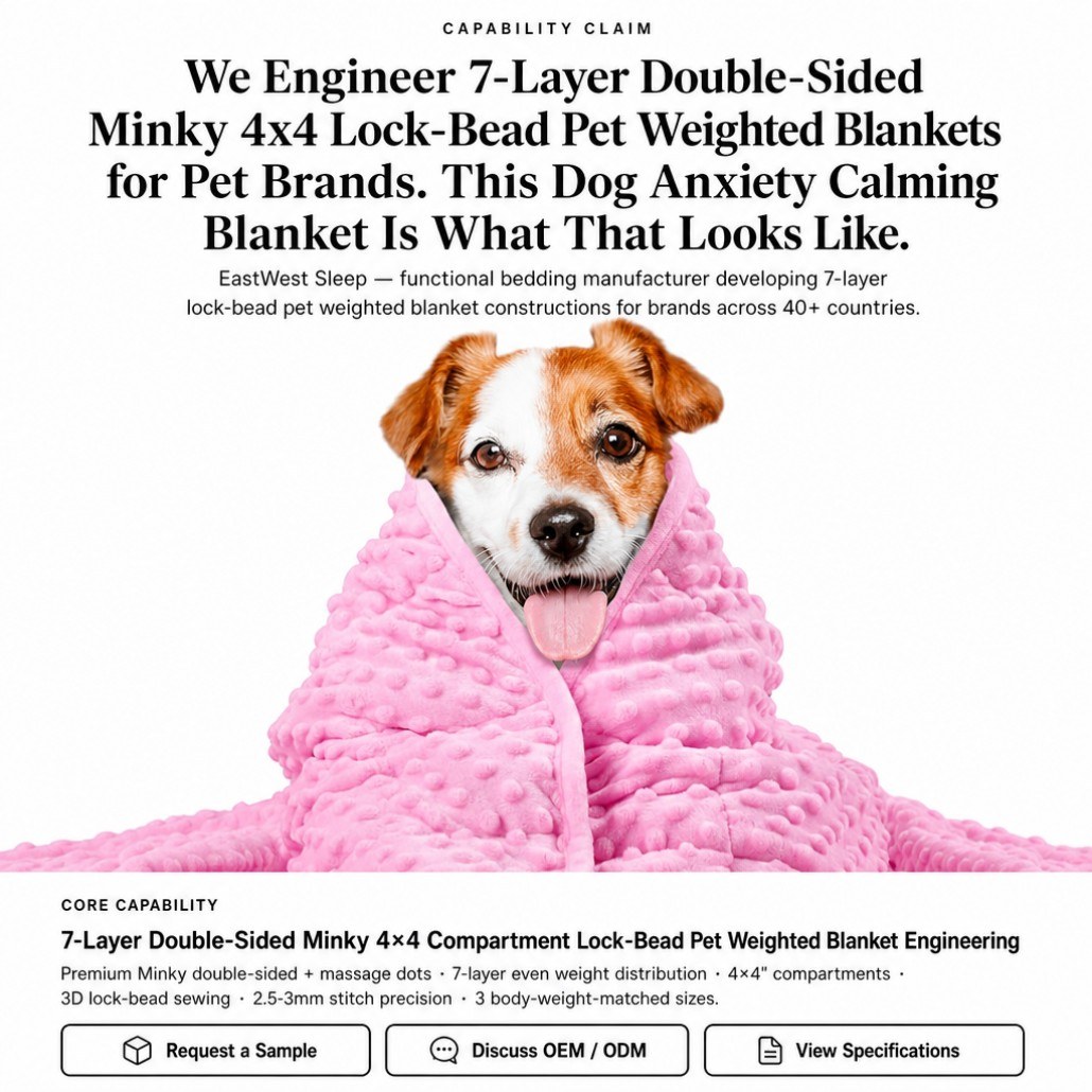 weighted blanket for dogs anxiety 7 layer