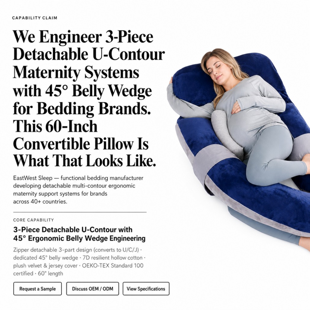 detachable U shaped pregnancy pillow