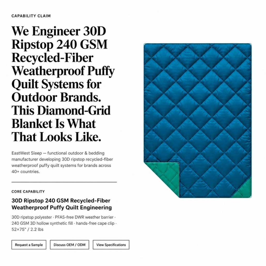 packable puffy outdoor blanket