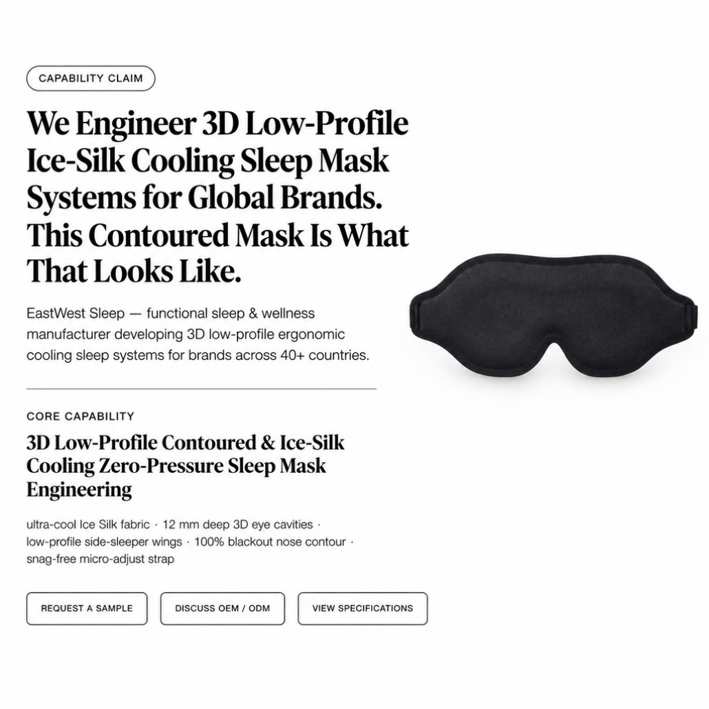 3D contoured sleep mask