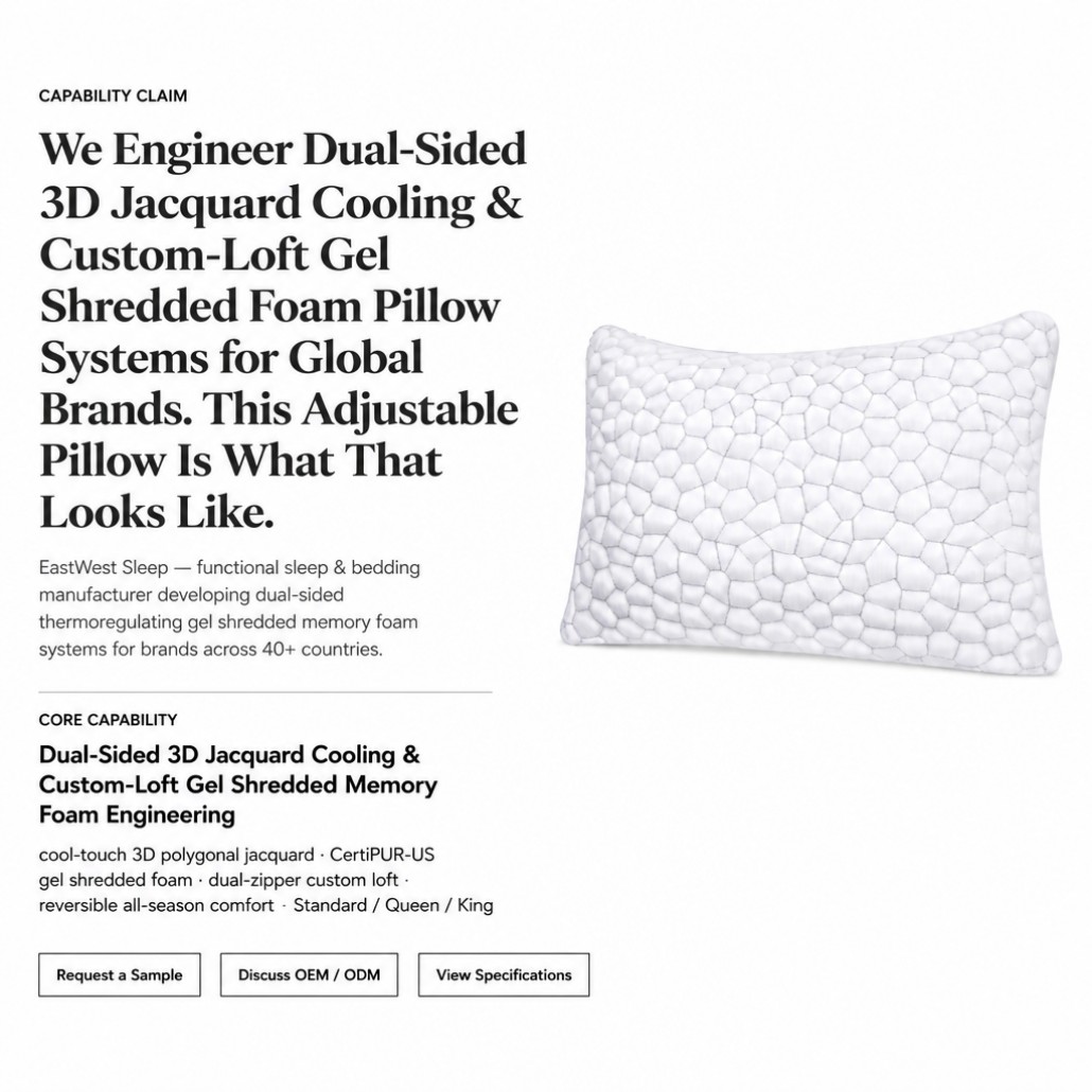adjustable cooling memory foam pillow