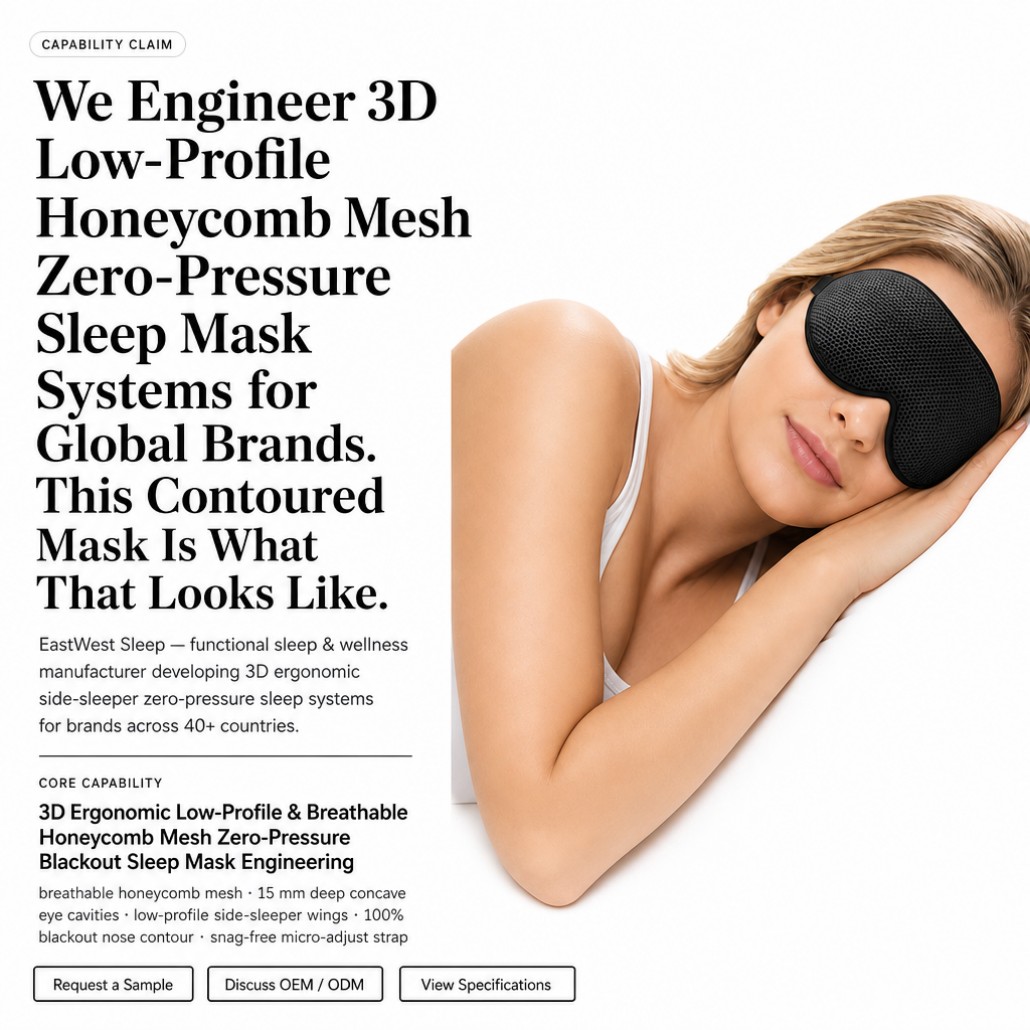 3D contoured sleep mask