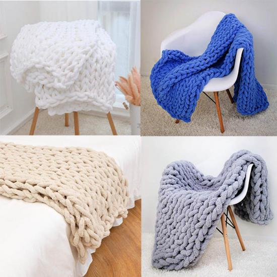 Chenille Chunky Knit Blanket